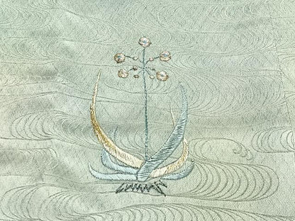 平和屋着物＃道行コート　総刺繍　草花文　暈し染め　正絹　逸品　CABG3772ua