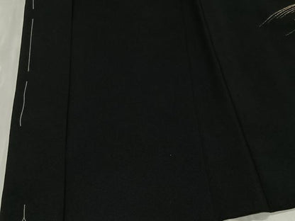 平和屋着物＃羽織　総刺繍　流水御所車文　黒地　金糸　洗える着物　未使用　CABG3779ua