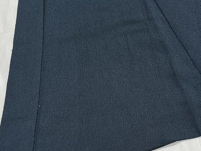 平和屋着物∞男性　長羽織　紬地　鉄御納戸色　正絹　逸品　CABG3782ua