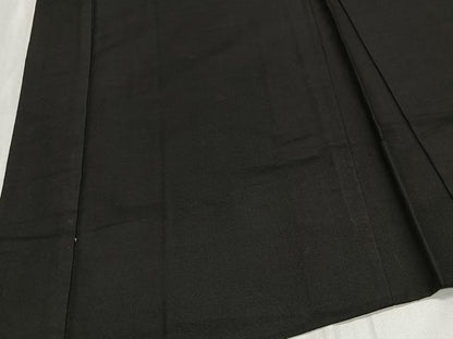平和屋着物∞男性　長羽織　紬地　黒色　正絹　逸品　CABG3791ua