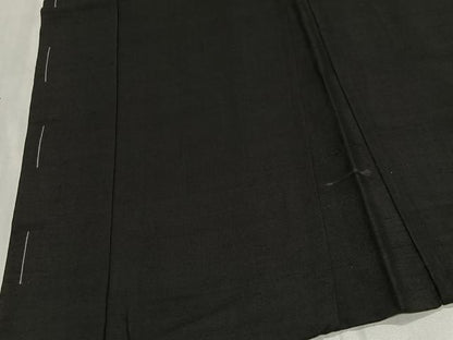平和屋着物∞男性　長羽織　紬地　黒地　正絹　逸品　未使用　CABG3792ua