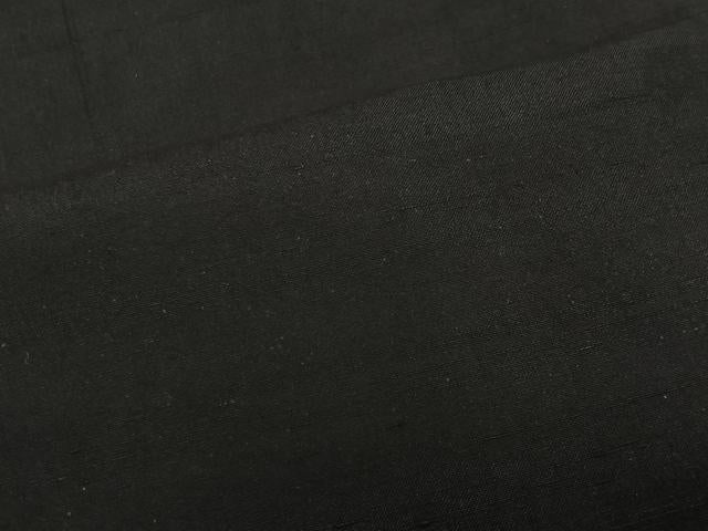 平和屋着物∞男性　長羽織　紬地　黒地　正絹　逸品　未使用　CABG3792ua