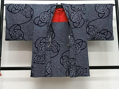 平和屋着物∞有松鳴海絞り　羽織　毬花文　綿　逸品　未使用　CABG3796ua