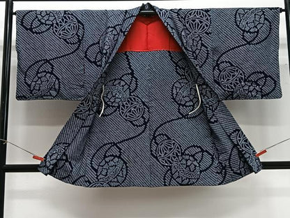 平和屋着物∞有松鳴海絞り　羽織　毬花文　綿　逸品　未使用　CABG3796ua
