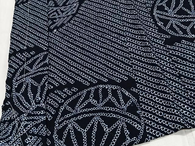 平和屋着物∞有松鳴海絞り　羽織　毬花文　綿　逸品　未使用　CABG3796ua