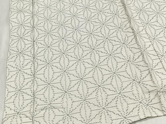 平和屋着物∞羽織　本場大島紬　白大島　麻の葉文様　ほていや扱い　正絹　逸品　未使用　CABG3799ua