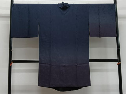 平和屋着物∞道中着　リバーシブル　花唐草地紋　暈し染め　ロング丈　正絹　逸品　CABG3800ua