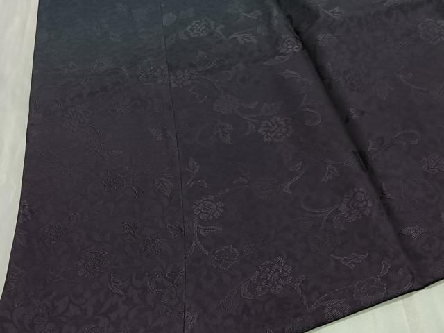 平和屋着物∞道中着　リバーシブル　花唐草地紋　暈し染め　ロング丈　正絹　逸品　CABG3800ua