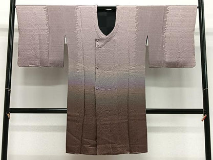 平和屋着物∞道行コート　リバーシブル　霞文　暈し染め　ロング丈　ますいわ屋扱い　正絹　逸品　CABG3804ua