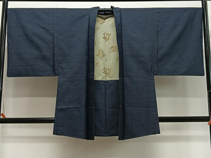 平和屋着物＃男性　羽織　本場大島紬　80亀甲　総詰め　正絹　逸品　CABG3814ua