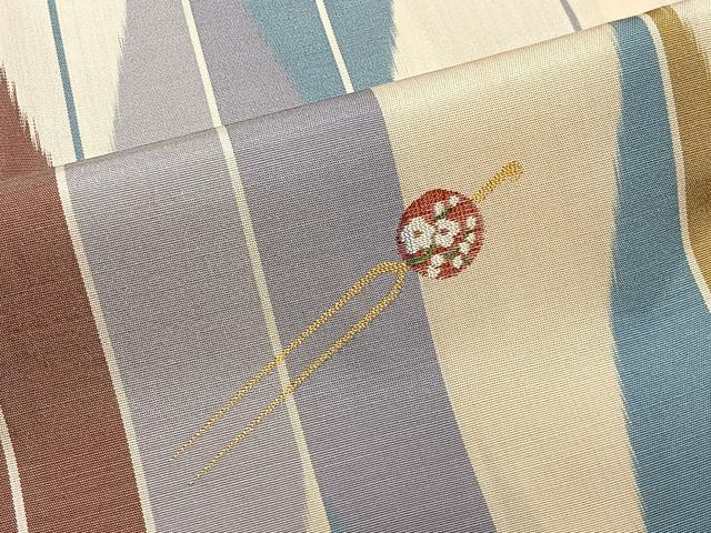 平和屋着物＃道中着　紬地　簪　ロング丈　正絹　逸品　CABG3815ua