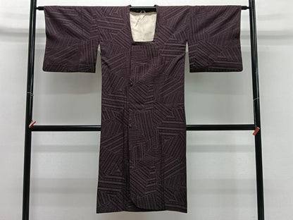 平和屋着物＃道行コート　切嵌献上文　ロング丈　正絹　逸品　CABG3822ua
