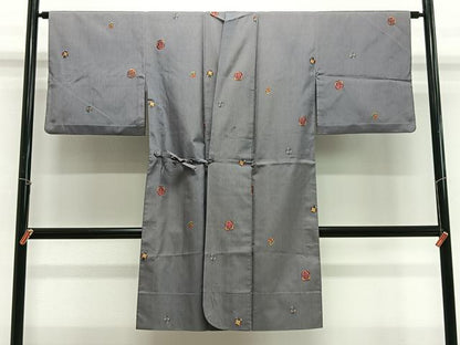 平和屋着物＃道中着　紬地　毬　正絹　逸品　CABG3825ua