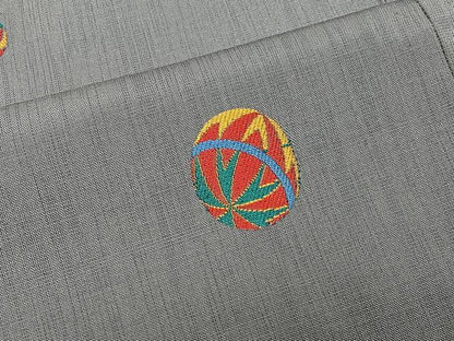 平和屋着物＃道中着　紬地　毬　正絹　逸品　CABG3825ua
