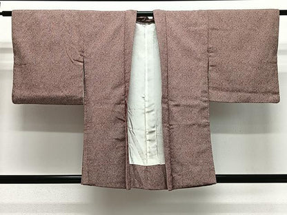 平和屋着物＃羽織　お召地　鹿の子文様　正絹　逸品　CABG3828ua