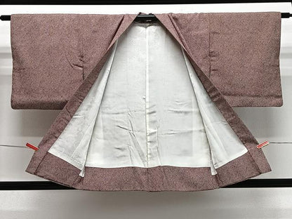 平和屋着物＃羽織　お召地　鹿の子文様　正絹　逸品　CABG3828ua