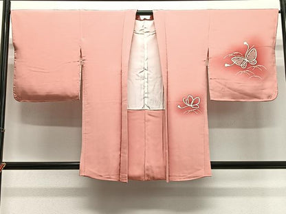平和屋着物＃羽織　舞蝶文　暈し染め正絹　逸品　未使用　CABG3829ua