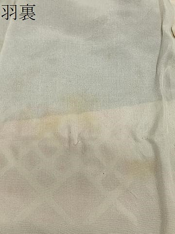 平和屋着物＃羽織　寿光織　遠山風景文　黒地　銀糸　正絹　逸品　CABG3838ua