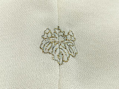 平和屋着物＃羽織　寿光織　草花文　金糸　正絹　逸品　CABG3844ua