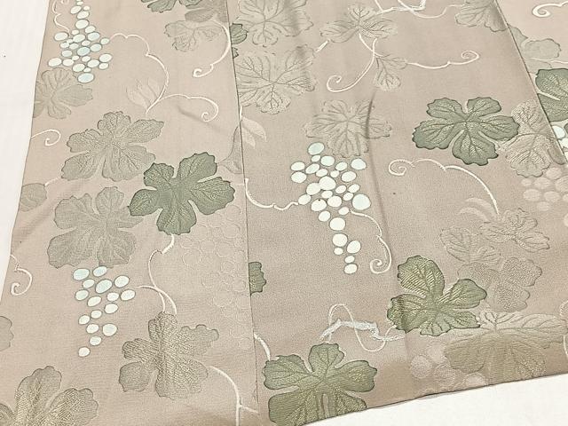 平和屋着物＃道行コート　地紋起こし　葡萄蔦草文　正絹　逸品　CABG3853ua