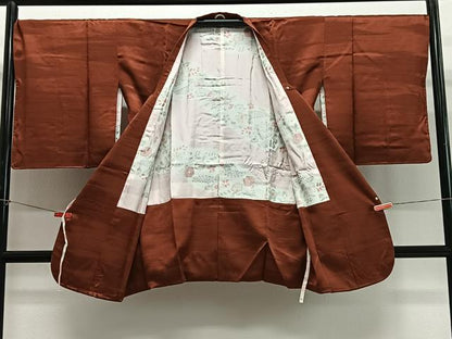平和屋着物＃道行コート　横段文　正絹　逸品　未使用　CABG3856ua