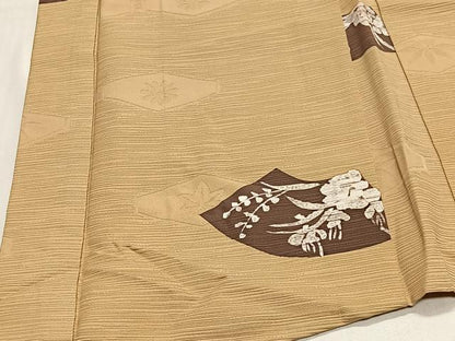平和屋着物＃羽織　ろうけつ染　地紙花文　正絹　逸品　CABG3860ua