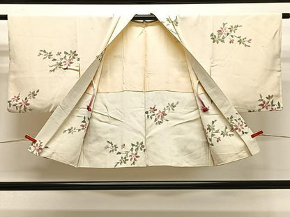 平和屋着物＃羽織　枝桜　暈し染め　正絹　逸品　CABG3864ua