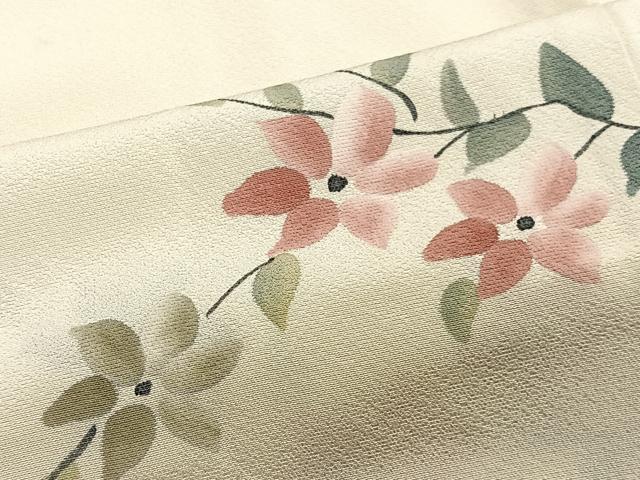 平和屋着物＃羽織　枝桜　暈し染め　正絹　逸品　CABG3864ua