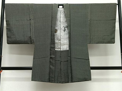 平和屋着物＃男性　長羽織　本場染大島紬　抽象文様　正絹　逸品　CABG3878ua