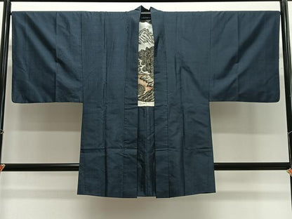 平和屋着物＃男性　長羽織　本場大島紬　亀甲文　正絹　逸品　CABG3880ua