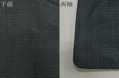平和屋着物＃男性　羽織　本場大島紬　格子　正絹　逸品　CABG3883ua