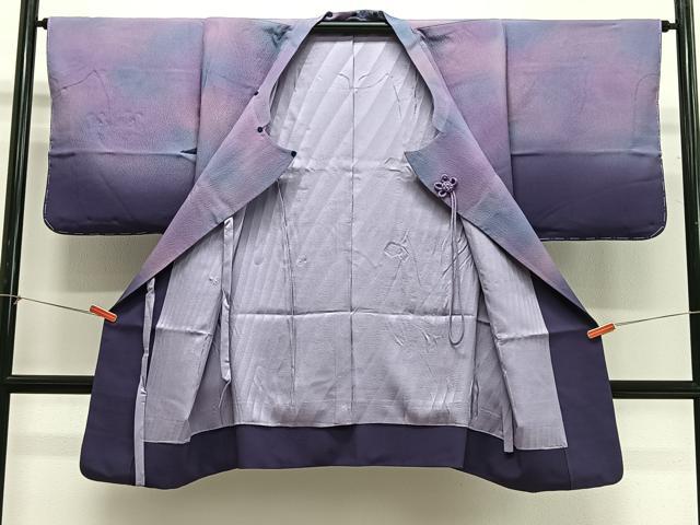 平和屋着物∞道中着　霞文　暈し染め　鬼しぼ縮緬　やまと誂製　正絹　逸品　未使用　CABG3886ua