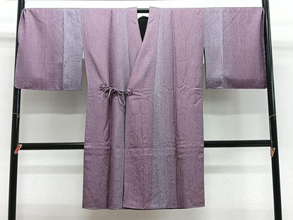 平和屋着物∞道中着　リバーシブル　霞文　暈し染め　ロング丈　正絹　逸品　未使用　CABG3887ua