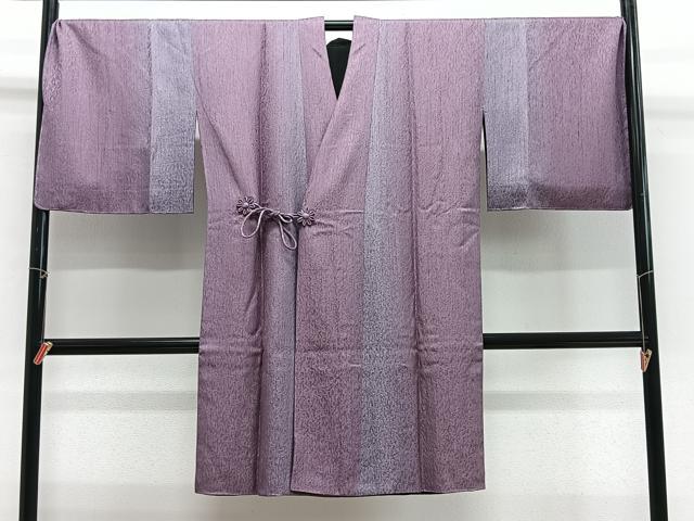 平和屋着物∞道中着　リバーシブル　霞文　暈し染め　ロング丈　正絹　逸品　未使用　CABG3887ua
