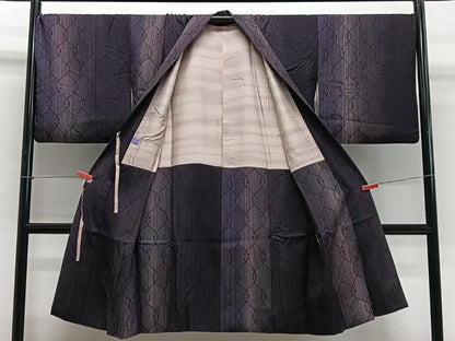 平和屋着物∞道中着　立涌文様　ロング丈　正絹　逸品　CABG3888ua