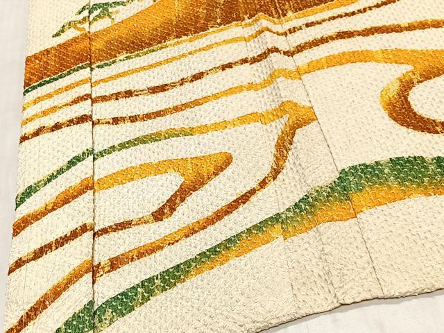 平和屋着物∞羽織　総絞り　風景文　正絹　逸品　CABG3892ua