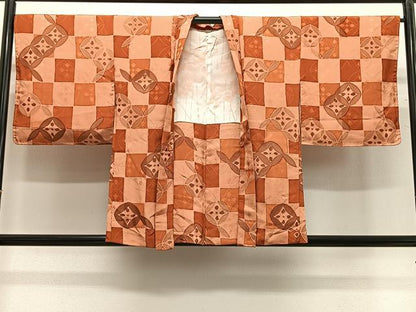 平和屋着物＃羽織 地紋起こし 七宝文 正絹 逸品 CABG3968ua