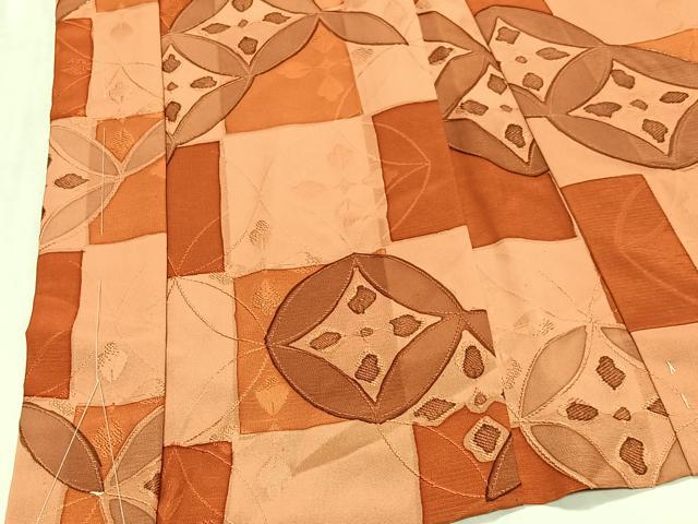 平和屋着物＃羽織 地紋起こし 七宝文 正絹 逸品 CABG3968ua