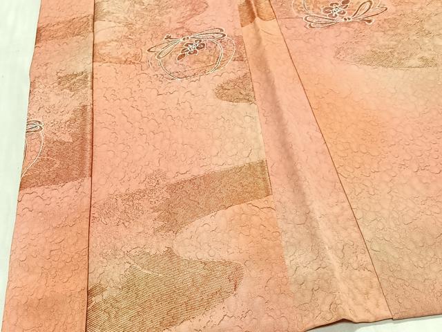 平和屋着物＃羽織 地紋起こし 仕覆花文 暈し染め 正絹 逸品 未使用 CABG3970ua