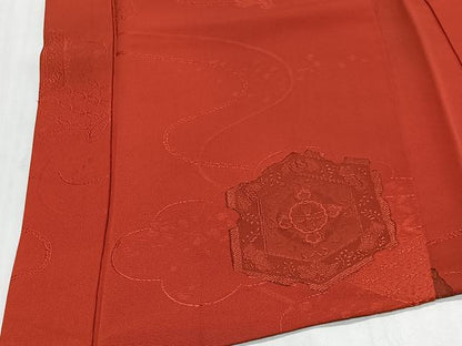 平和屋着物＃羽織 地紋起こし 鏡裏花文 正絹 逸品 CABG3974ua