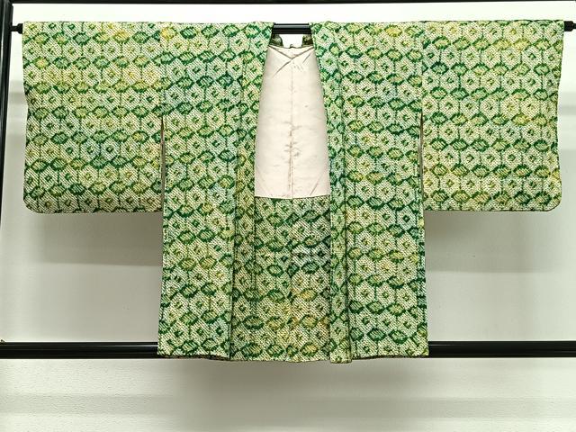 平和屋着物＃羽織 総絞り 亀甲文 正絹 逸品 CABG3985ua