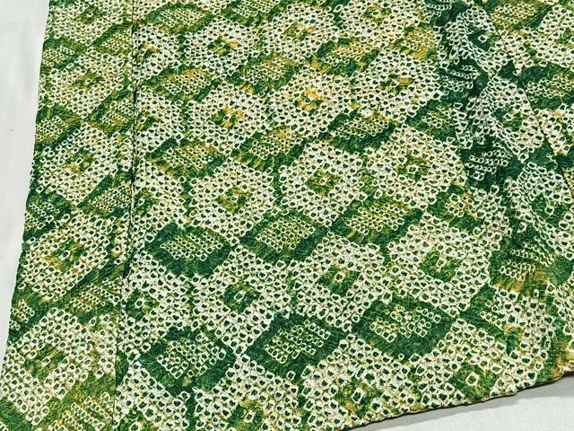 平和屋着物＃羽織 総絞り 亀甲文 正絹 逸品 CABG3985ua