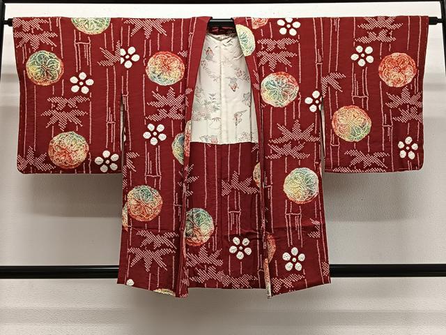 平和屋着物＃羽織 総絞り 笹竹花文 正絹 逸品 未使用 CABG3986ua