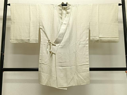平和屋着物＃道中着 単衣 霞文 黄金糸 ロング丈 正絹 逸品 CABG3991ua