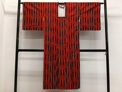 平和屋着物＃道行コート 雨コート 矢羽間道 ロング丈 正絹 逸品 CABG3993ua