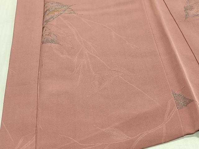 平和屋着物＃羽織　寿光織　枝葉文　金銀糸　正絹　逸品　CABG3996ua