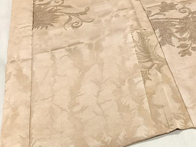 平和屋着物＃羽織　寿光織　洋花唐草文　金銀糸　正絹　逸品　CABG3997ua
