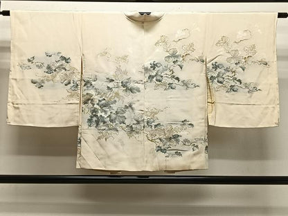 平和屋着物＃羽織　寿光織　蔦の葉文　金銀糸　正絹　逸品　CABG4000ua