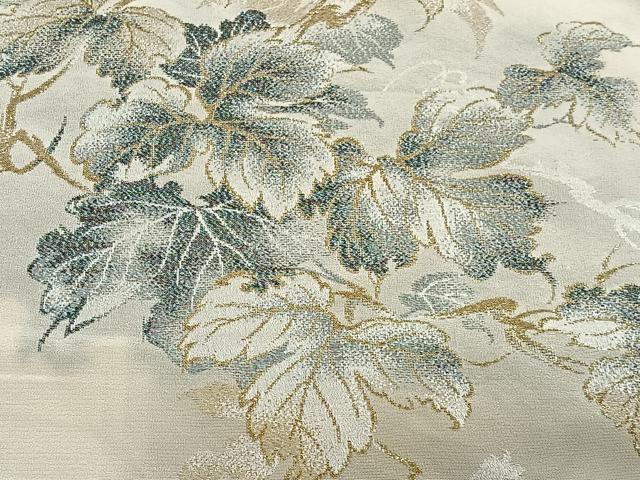 平和屋着物＃羽織　寿光織　蔦の葉文　金銀糸　正絹　逸品　CABG4000ua