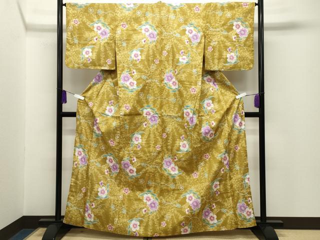 平和屋着物∴夏物 浴衣 舞桜文 綿 逸品 CABG4016gh